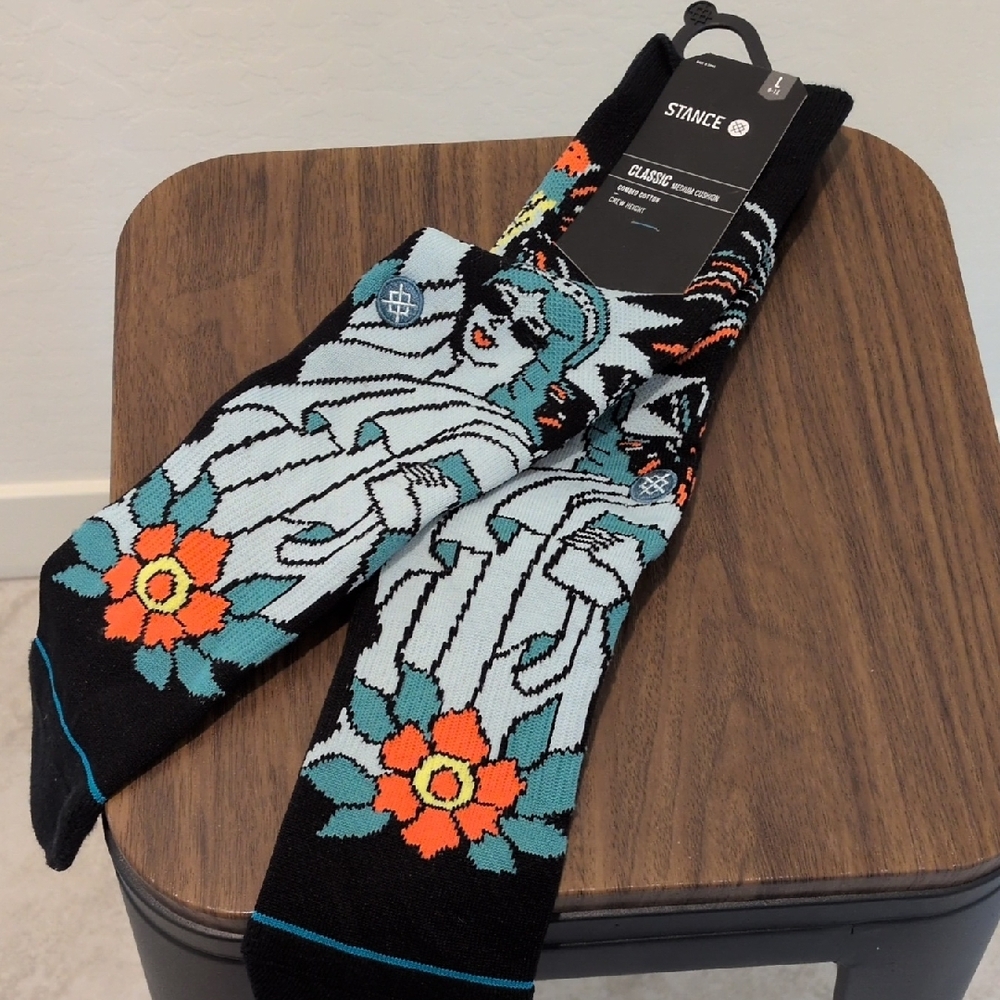 Stance Black Socks with Colorful Statue Design - Picture 4 of 5